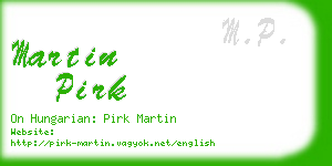 martin pirk business card